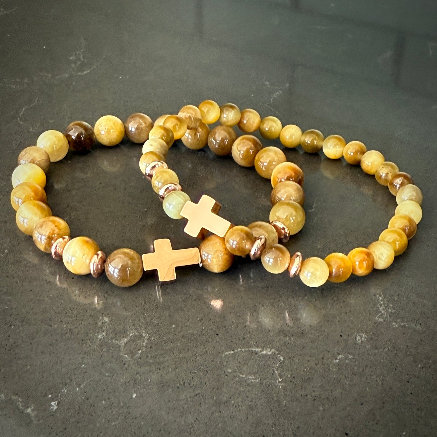 Jewelry - 8mm Golden Tiger Eye Bracelet