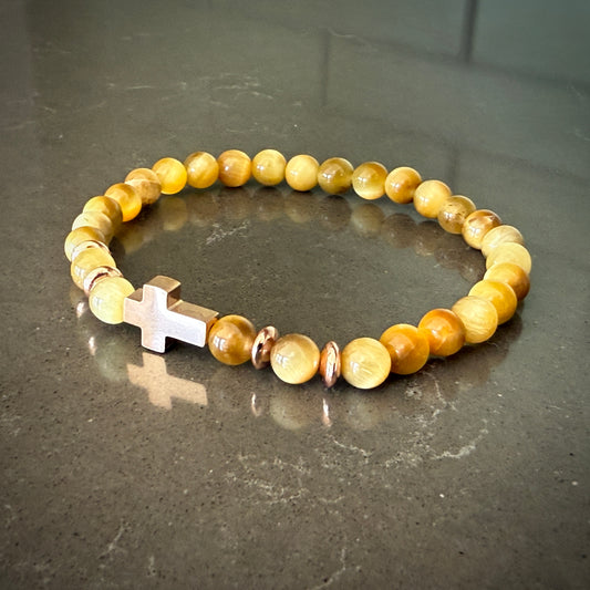 Jewelry - 6mm Golden Tiger Eye Bracelet