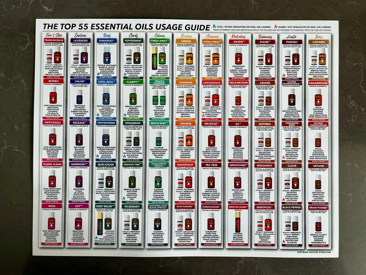 Top 55 EO Usage Guide MAGNETS (10 Pack)